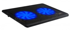 POWERTECH Βάση & ψύξη laptop PT-738 έως 15.6, 2x 125mm fan, LED, μαύρο